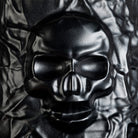 Kobine Unisex Gothic Skull Embossed Crinkled Top Hat