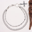 Kobine Unisex Punk Cross Double Layer Waist Chain