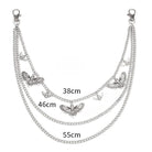 Kobine Unisex Punk Death Moth Layered Waist Chain