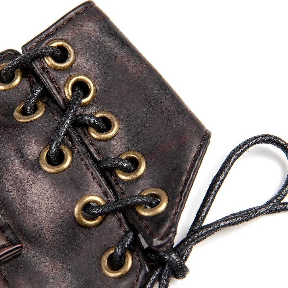 Kobine Unisex Punk Eyelet Lace-up Mask