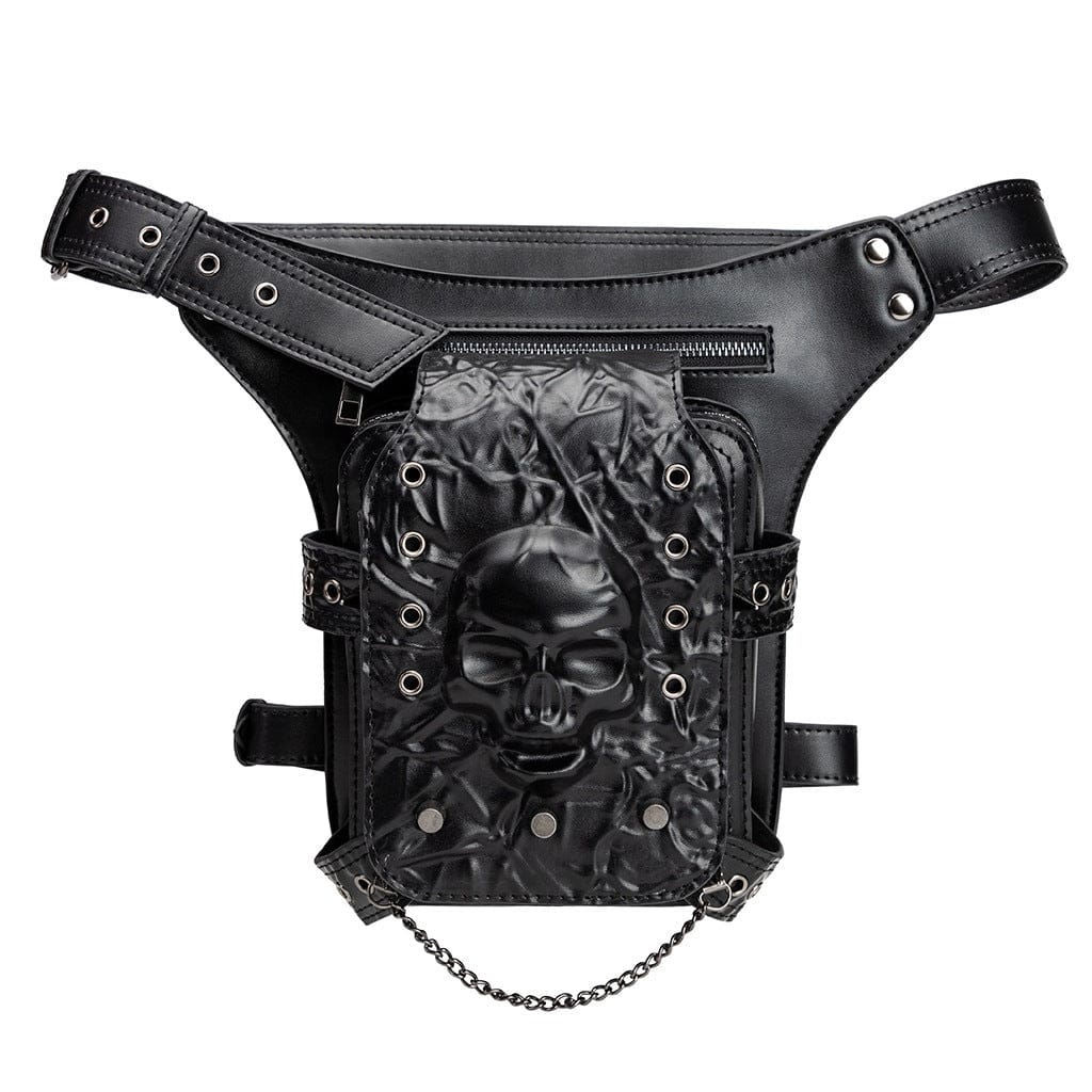 코빈 유니섹스 펑크 아일렛 리벳 스컬 백