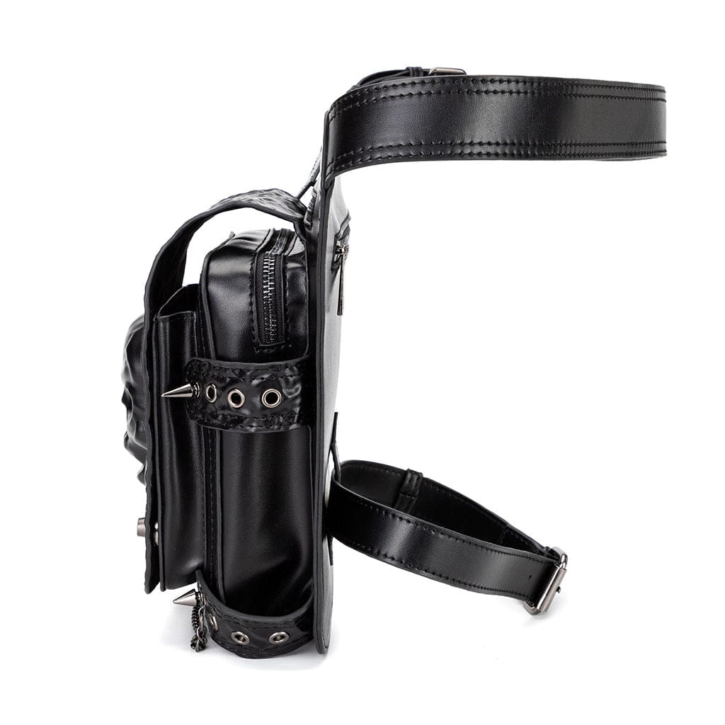 코빈 유니섹스 펑크 아일렛 리벳 스컬 백