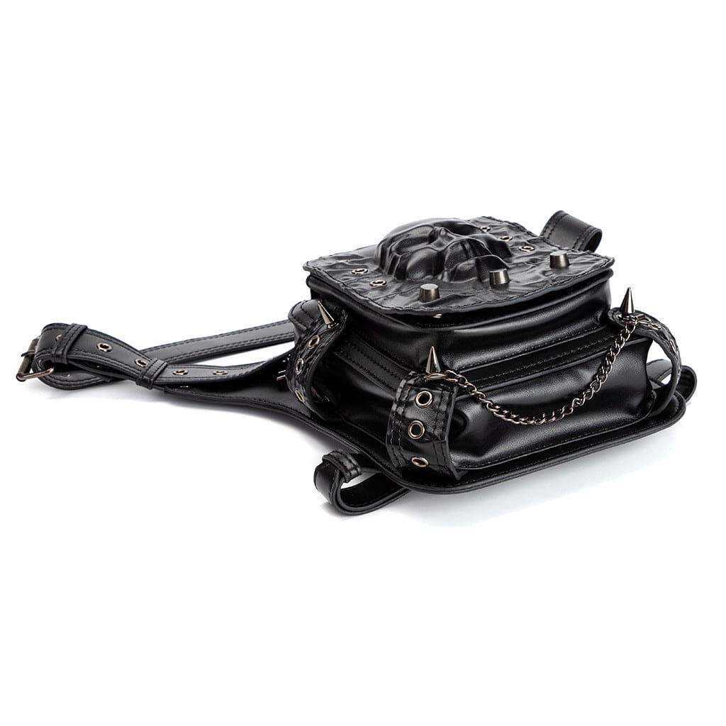 코빈 유니섹스 펑크 아일렛 리벳 스컬 백