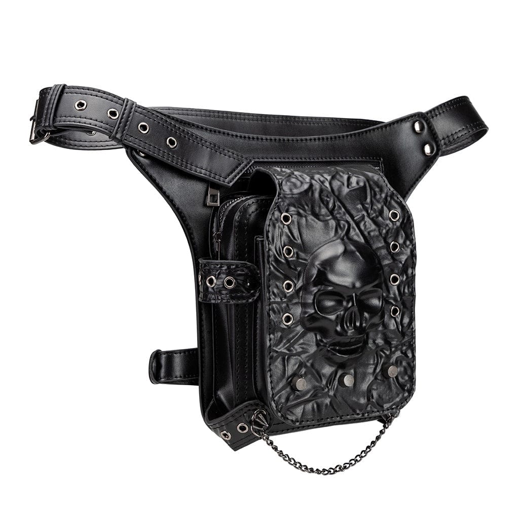 Kobine Unisex Punk Ösennieten Totenkopf-Tasche