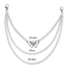 Kobine Unisex Punk Hollow Butterfly Layered Waist Chain