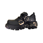 Kobine Unisex Punk Metal Splice Buckle Platform Shoes