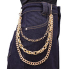 Kobine Unisex Punk Multilayer Metal Waist Chain Pant Chain