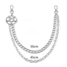 Kobine Unisex Punk Pentacle Layered Waist Chain