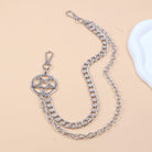 Kobine Unisex Punk Pentacle Layered Waist Chain