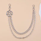 Kobine Unisex Punk Pentacle Layered Waist Chain