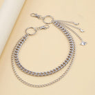 Kobine Unisex Punk Planet Moon Star Layered Waist Chain
