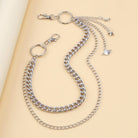 Kobine Unisex Punk Planet Moon Star Layered Waist Chain