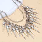 Kobine Unisex Punk Raven Skull Layered Waist Chain