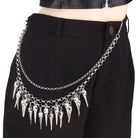 Kobine Unisex Punk Raven Skull Layered Waist Chain