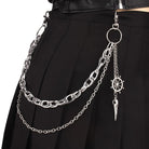 Kobine Unisex Punk Raven Skull Rudder Layered Waist Chain