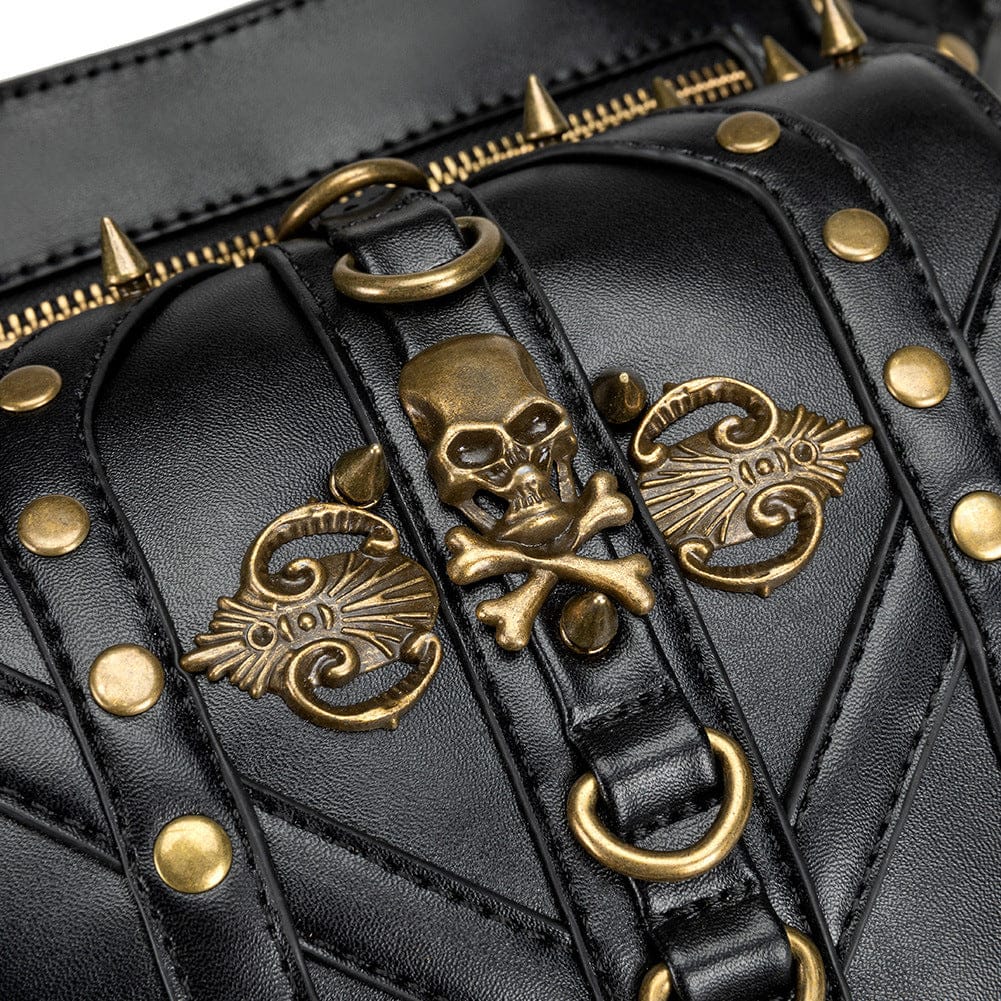 Kobine Unisex Punk Rivet Skull Nerka