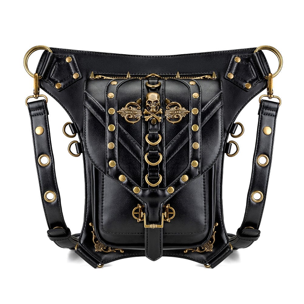 Kobine Unisex Punk Rivet Skull Nerka