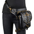 Kobine Unisex Punk Rivet Skull Waist Bag