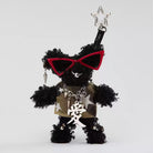 Kobine Unisex Punk Rockstar Furry Guitar Bear Bag Charm