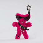 Kobine Unisex Punk Rockstar Furry Guitar Bear Bag Charm