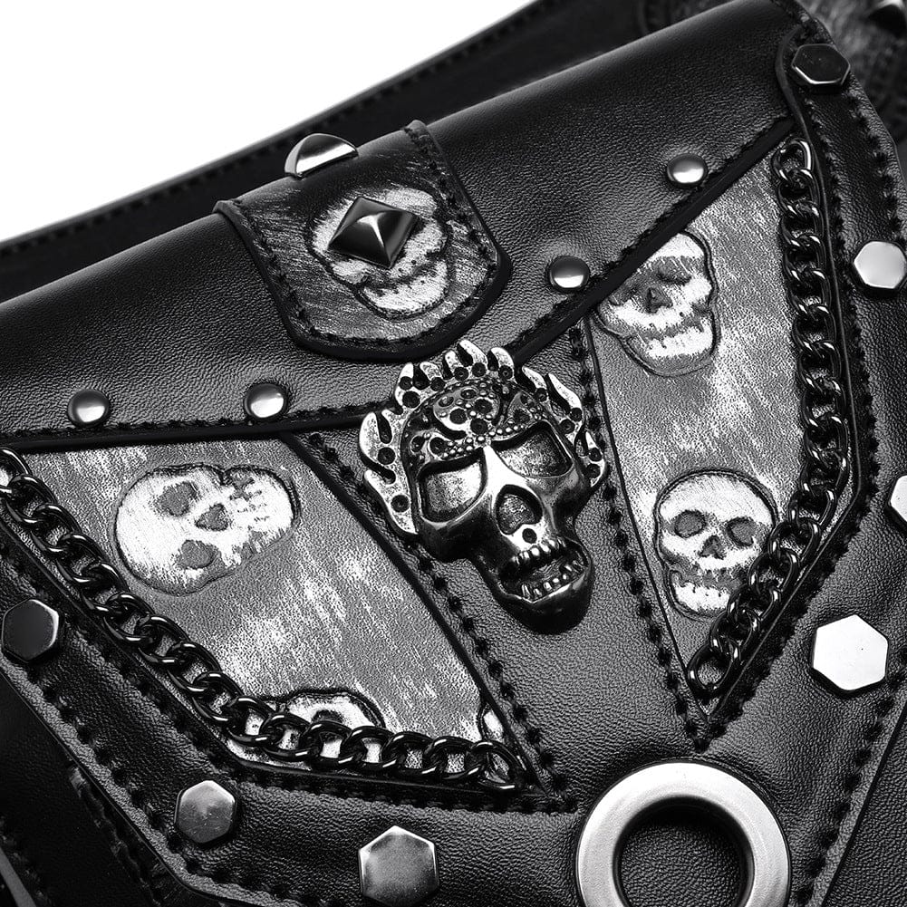 Kobine Unisex Punk Skull Chain Belt Bag