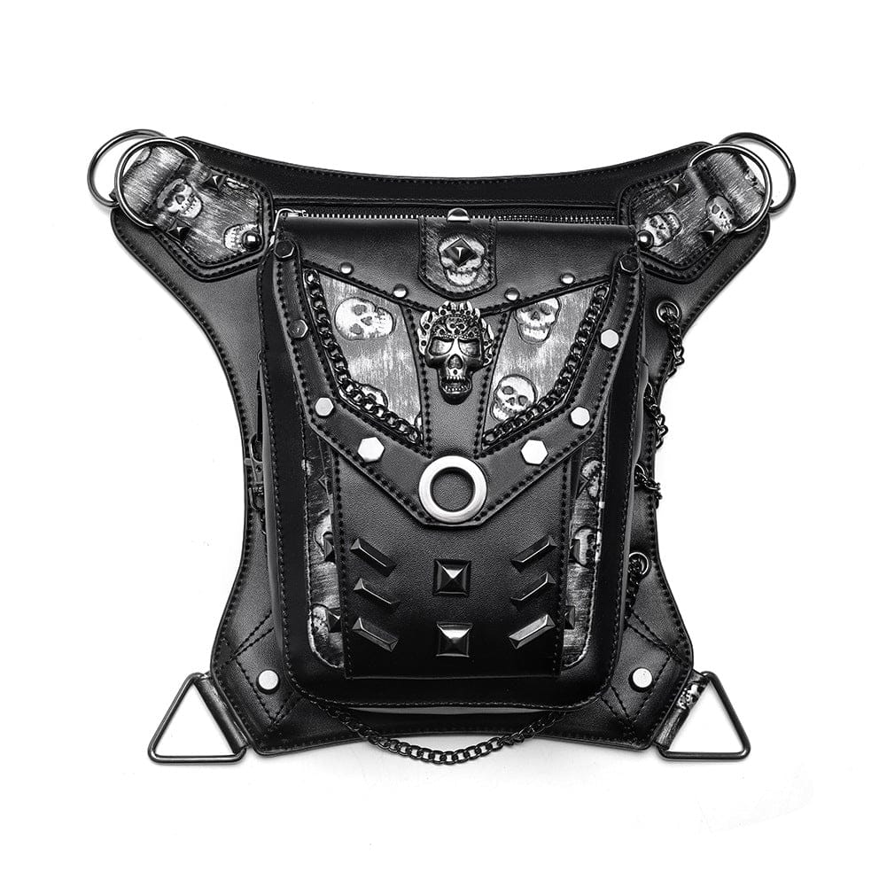 Kobine Unisex Punk Skull Chain Belt Bag