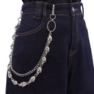 Kobine Unisex Punk Skull Double Layer Waist Chain
