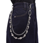 Kobine Unisex Punk Skull Double Layer Waist Chain