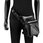 Kobine Unisex Punk Snakeskin Waist Bag