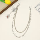 Kobine Unisex Punk Spider Cobweb Pendant Two‑Layer Waist Chain
