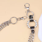 Kobine Unisex Punk Spike Layered Waist Chain