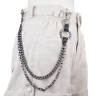 Kobine Unisex Punk Spike Layered Waist Chain