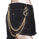Kobine Unisex Punk Spike Layered Waist Chain