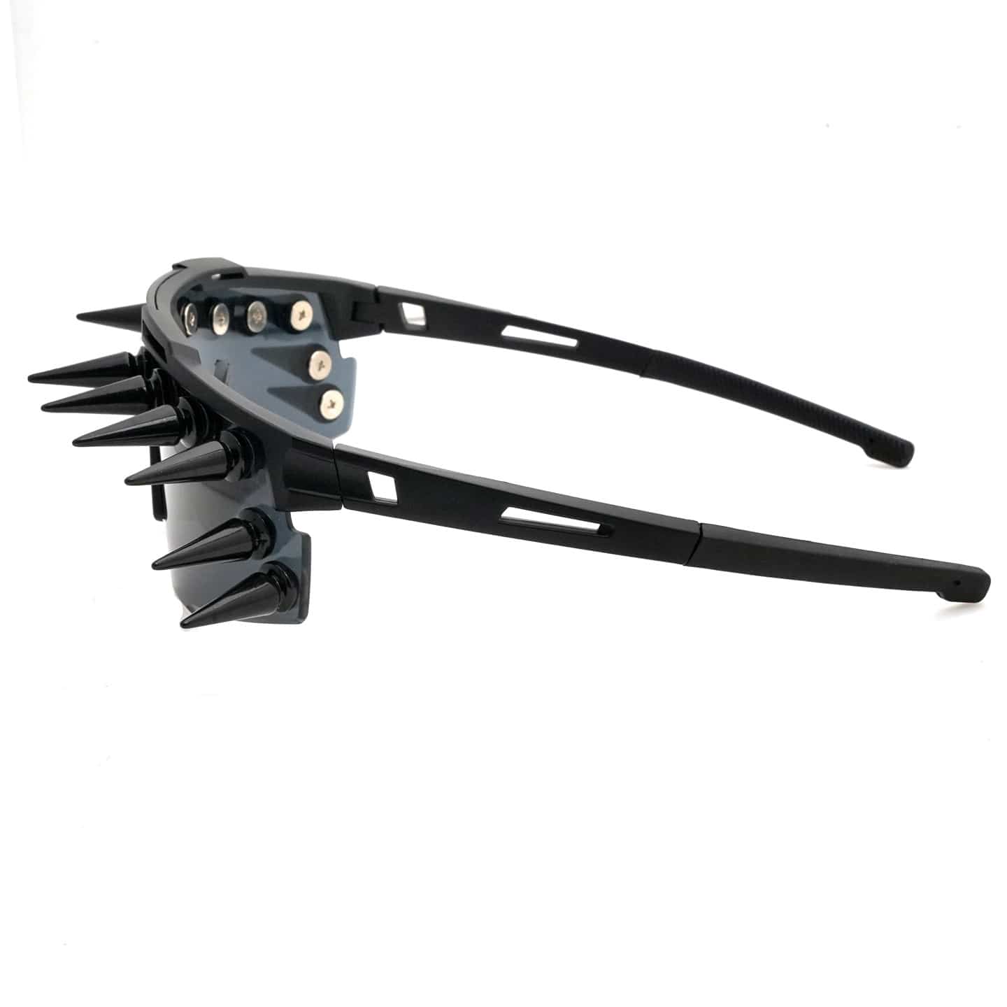 Kobine Unisex Punk Spiked Wrap Around Glasses Sunglasses