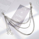 Kobine Unisex Punk Star Decor Multilayer Waist Chain
