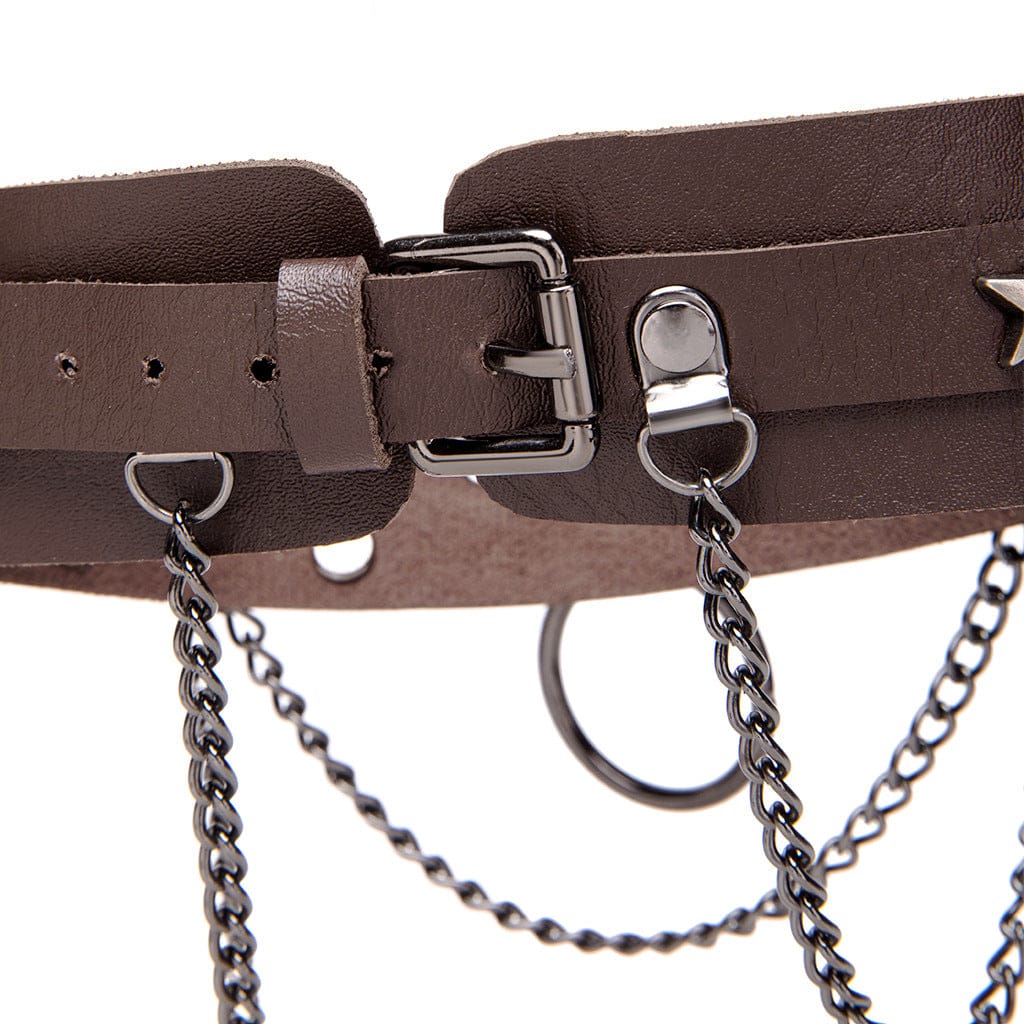 Kobine Unisex Punk Stern Nietenring Choker
