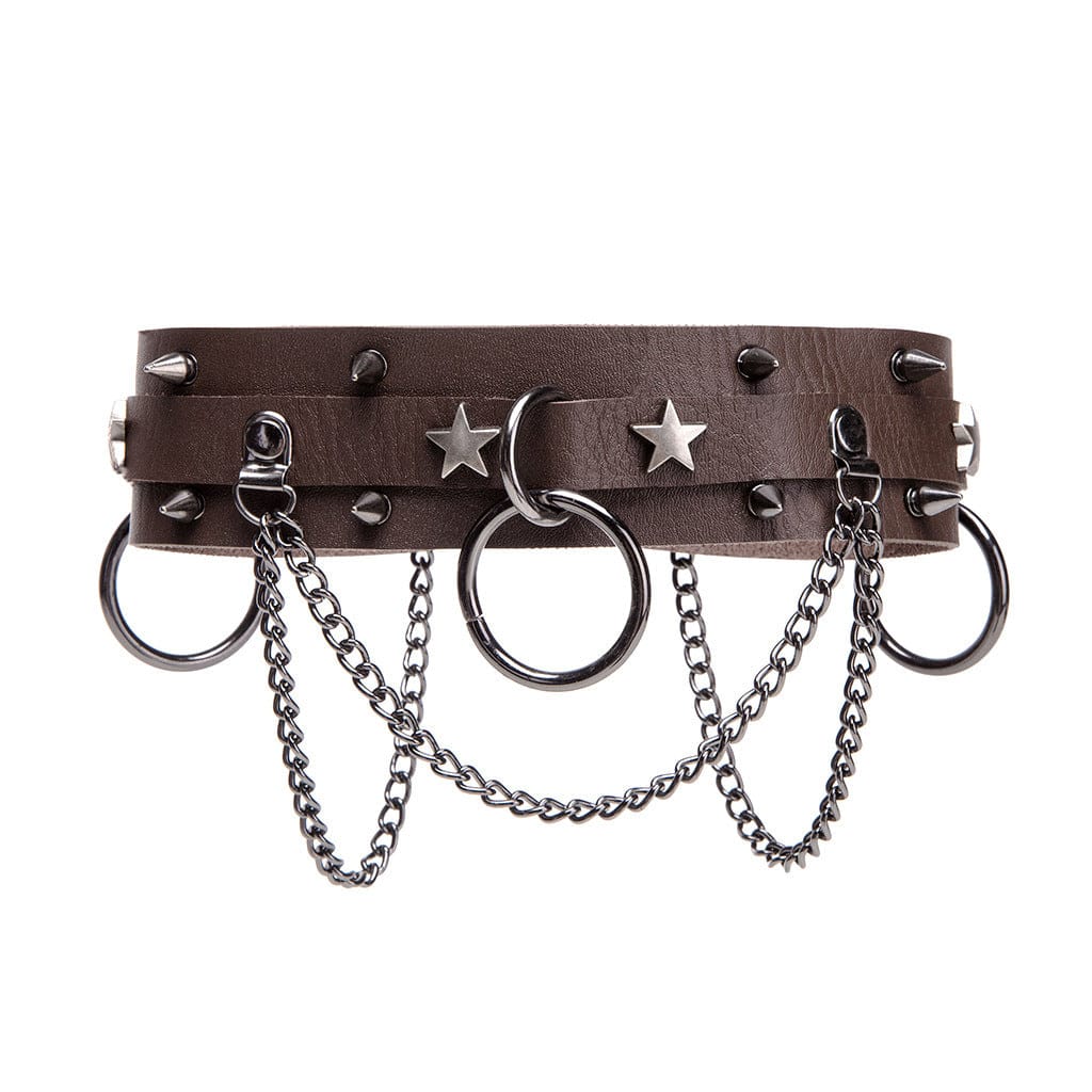 Gargantilla unisex con remaches y diseño de estrella punk de Kobine