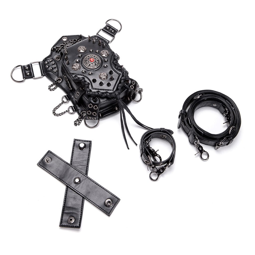 Kobine Unisex Punk-nastoitettu Paholaisen Silmä -ketjullinen Laukku