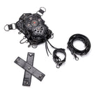 Kobine Unisex Punk Studded Devil Eye Chained Bag