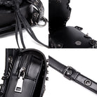 Kobine Unisex Punk Studded Devil Eye Chained Bag