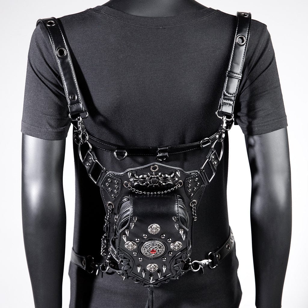 Kobine Unisex Punk-nastoitettu Paholaisen Silmä -ketjullinen Laukku