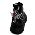 Kobine Unisex Punk Wing Evil Eye Cross Boot Chain Shoe Accessories
