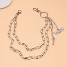 Kobine Unisex Punk Winged Heart Lock & Key Layered Waist Chain