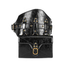 Kobine Unisex Steampunk Buckle Splice Square Waist Bag