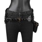 Kobine Unisex Steampunk Buckle Splice Square Waist Bag