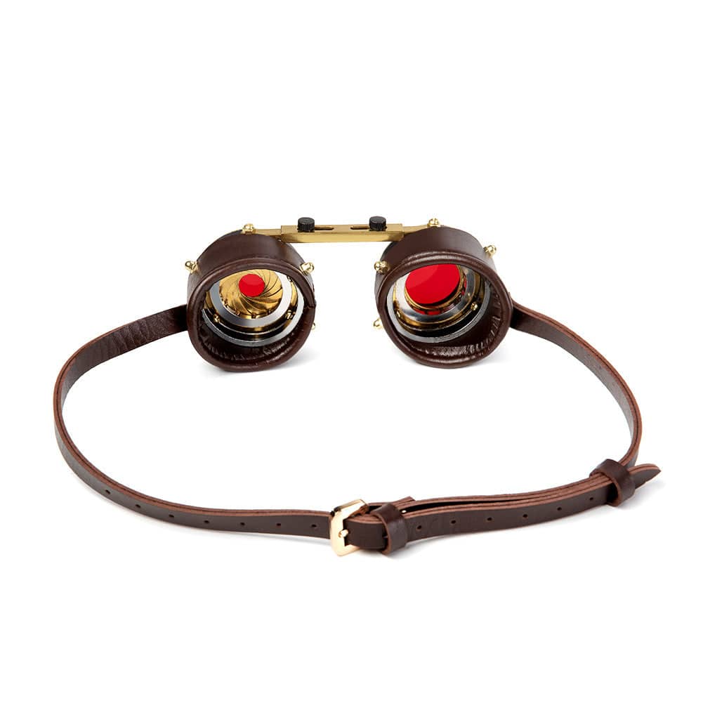 Kobine Unisex Steampunk Red Lens Goggles