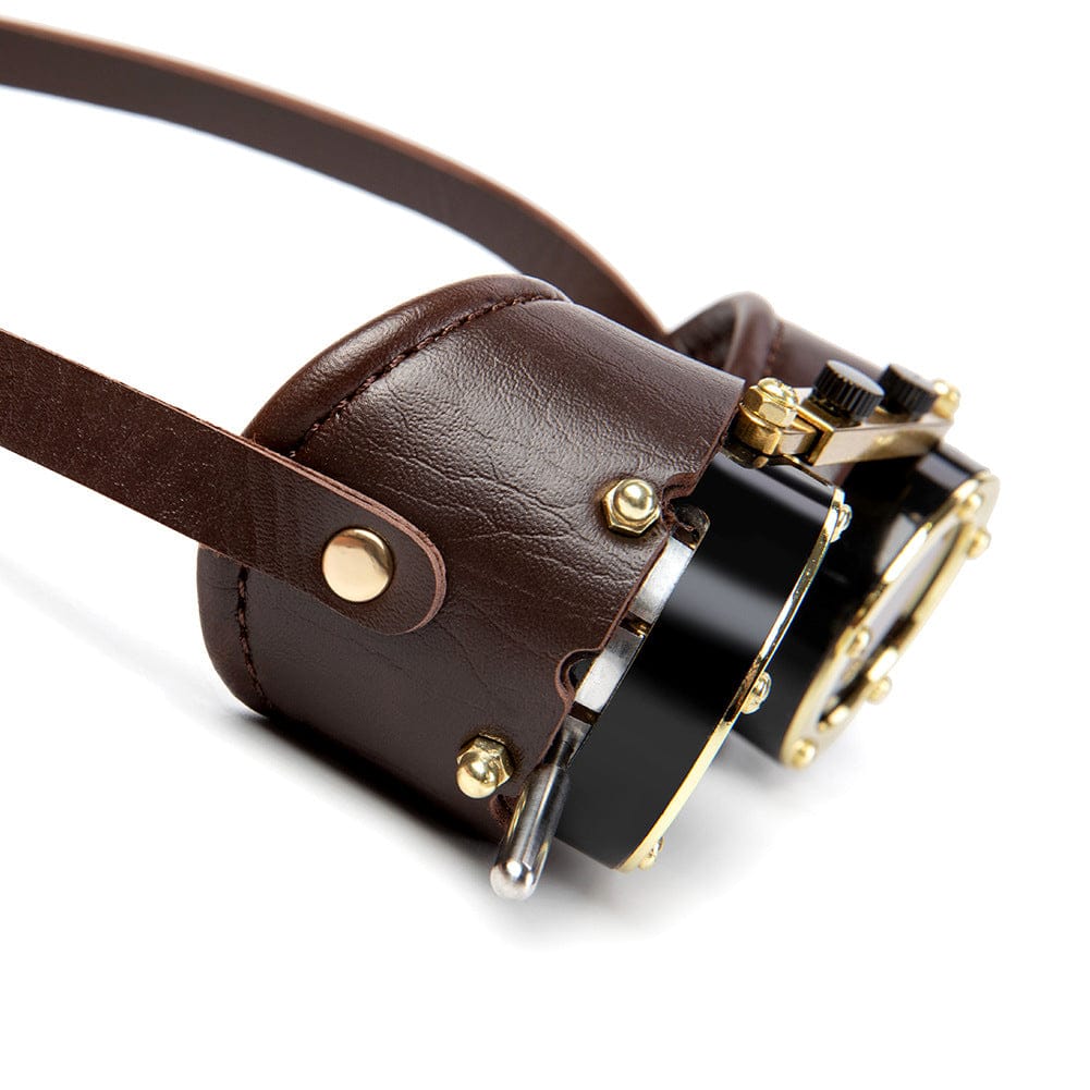 Kobine Unisex Steampunk Red Lens Goggles