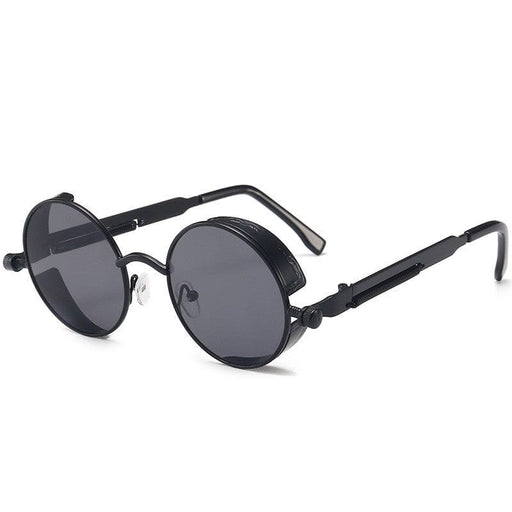 Kobine Unisex Steampunk Round Metal Sunglasses