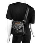 Kobine Unisex Steampunk Skull Faux Leather Bag