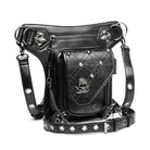 Kobine Unisex Steampunk Skull Studded Chain Waist Bag